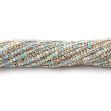 1.8mm Translucent Grey Australian Opal micro faceted rondelle beads 12.5 inch 220 pieces (ONLINE ORDER ONLY)