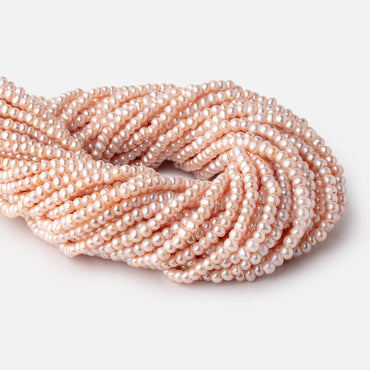 5mm Soft Peach 2.5mm Large Hole Off Round Pearls 15 inch 114 Beads (ONLINE ORDER ONLY)