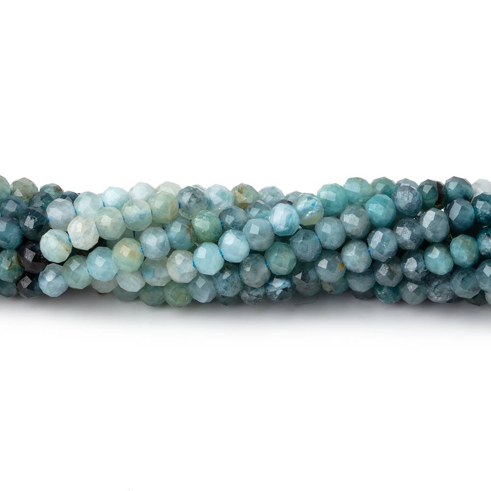 3.3mm Grandidierite Micro Faceted Rondelle Beads 12.5 inch 118 pieces (ONLINE ORDER ONLY)
