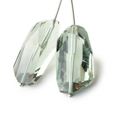 21-28mm Prasiolite Faceted Nugget Focal Beads Set of 2 pieces (ONLINE ORDER ONLY)