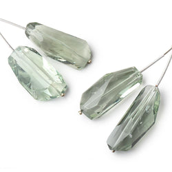 21-28mm Prasiolite Faceted Nugget Focal Beads Set of 2 pieces (ONLINE ORDER ONLY)