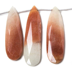 33x11-46x12mm Bi-color Jasper faceted pear beads 3 inch 14 pieces (ONLINE ORDER ONLY)