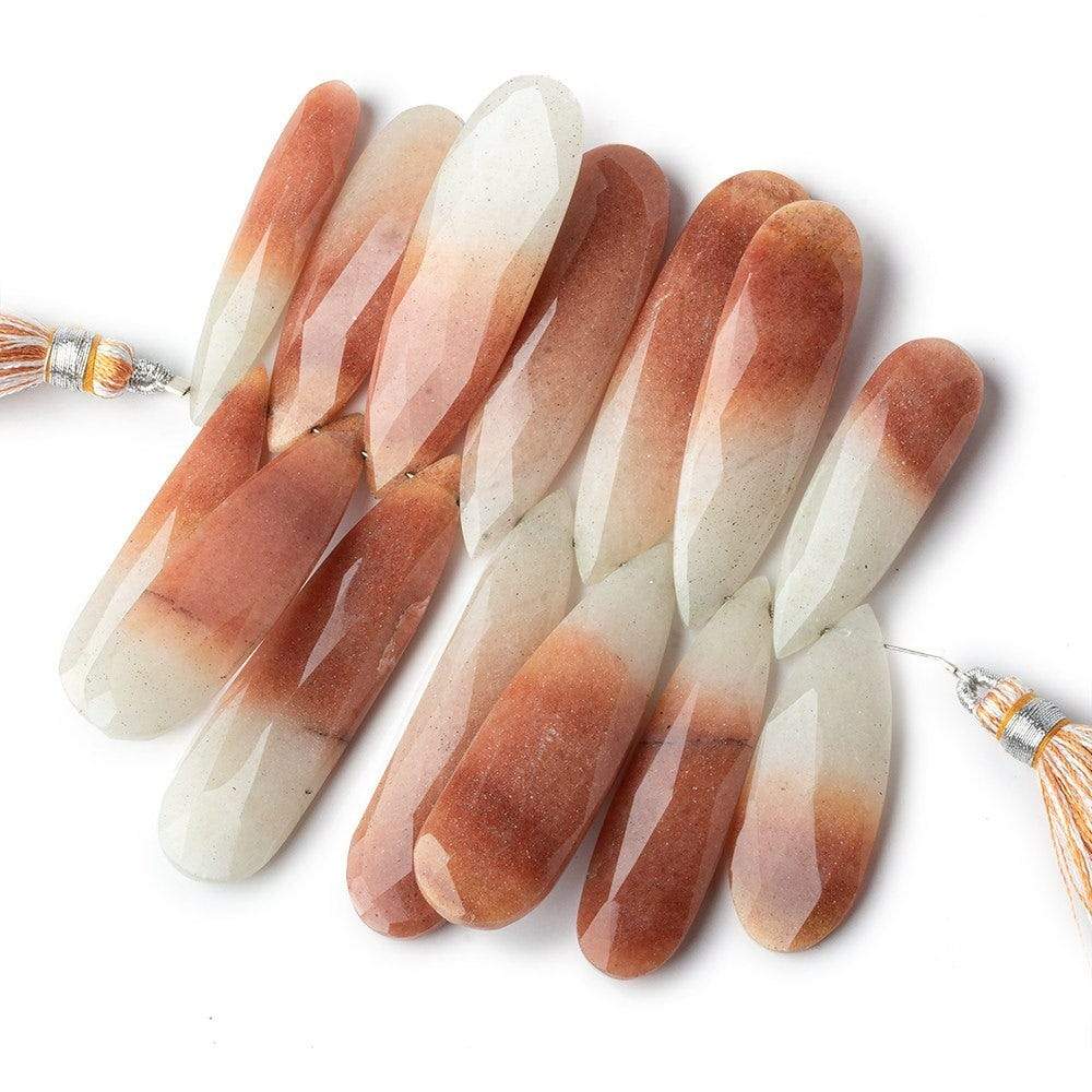 33x11-46x12mm Bi-color Jasper faceted pear beads 3 inch 14 pieces (ONLINE ORDER ONLY)