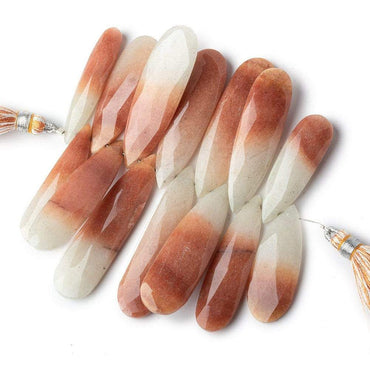 33x11-46x12mm Bi-color Jasper faceted pear beads 3 inch 14 pieces (ONLINE ORDER ONLY)
