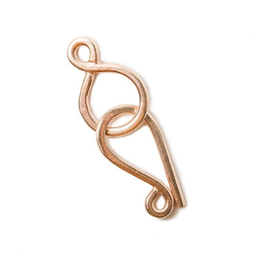 33x13mm Rose Gold plated Silver Hook and Eye Clasp 1 piece Shiny (ONLINE ORDER ONLY)