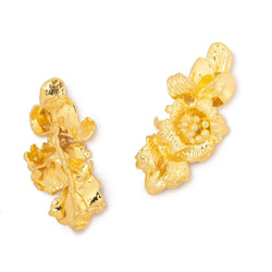 33x15mm Hibiscus Flower Slider Charm Set of 2 pieces (ONLINE ORDER ONLY)