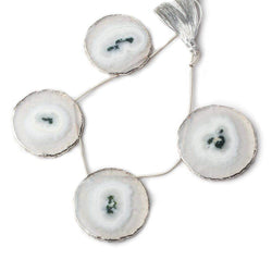 33x33-40x40mm Silver Leafed Solar Quartz Slices AAA Grade 4 pieces (ONLINE ORDER ONLY)