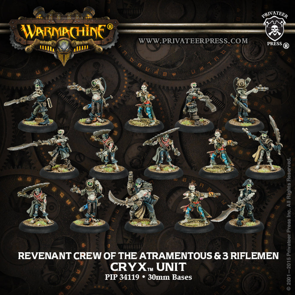 Warmachine: Cryx Revenant Crew of the Atramentous w/ 3 Riflemen (ONLINE ORDER ONLY)