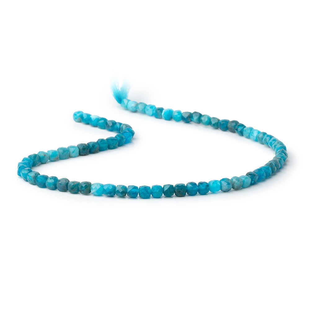 4.5mm Apatite Micro Faceted Cube Beads 12.5 inch 70 pieces (ONLINE ORDER ONLY)