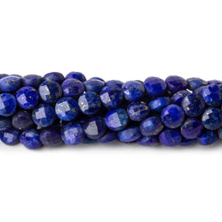 4mm Lapis Lazuli checkerboard calibrated faceted coins 12.5 inch 85 beads AAA (ONLINE ORDER ONLY)