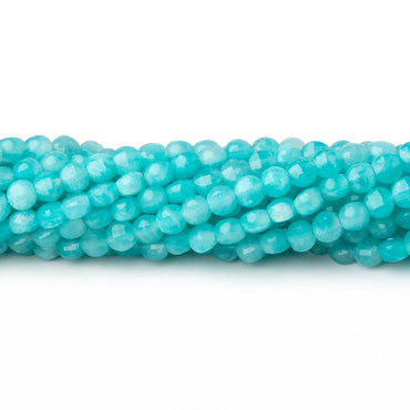 3.7mm Amazonite checkerboard calibrated faceted coins 12.5 inch 90 beads AAA (ONLINE ORDER ONLY)
