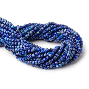 4mm Lapis Lazuli Micro Faceted Cubes 12.5 inch 78 Beads (ONLINE ORDER ONLY)