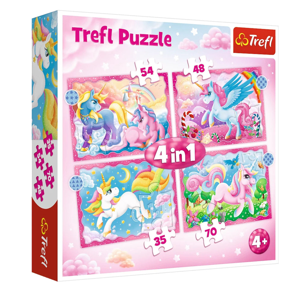 Trefl Preschool 4 in 1 Puzzle - Unicorns and Magic (ONLINE ORDER ONLY)