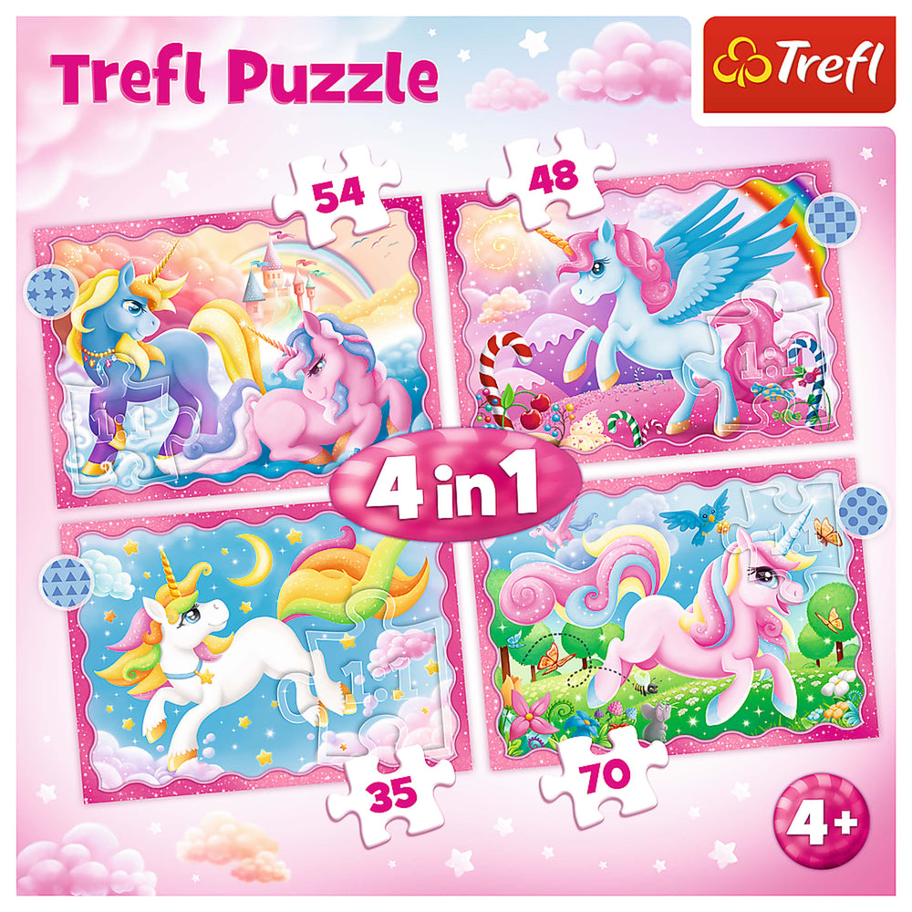 Trefl Preschool 4 in 1 Puzzle - Unicorns and Magic (ONLINE ORDER ONLY)