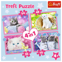 Trefl Preschool 4 in 1 Puzzle - Fun Cats (ONLINE ORDER ONLY)