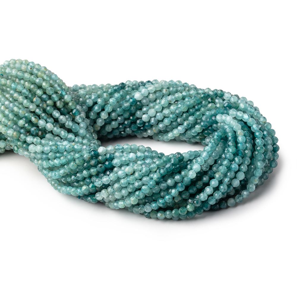 3mm Grandidierite microfaceted round beads 12.5 inch 110 pieces AA grade (ONLINE ORDER ONLY)