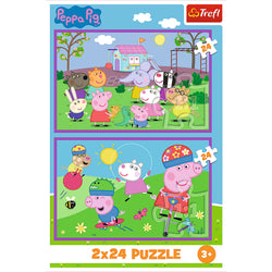 Trefl Kids Peppa on the Playground 2x24 Piece Jigsaw Puzzle