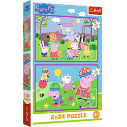 Trefl Kids Peppa on the Playground 2x24 Piece Jigsaw Puzzle