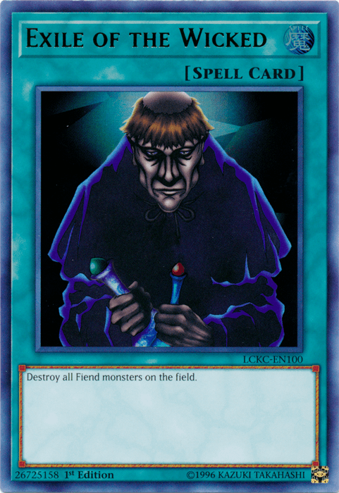 Exile of the Wicked [LCKC-EN100] Ultra Rare (ONLINE ORDER ONLY)