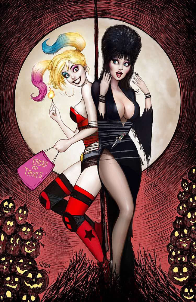 Harley Quinn X Elvira #1 - NYCC 2025 Exclusive Nathan Szerdy Variant (10/2025) (ONLINE ORDER ONLY)