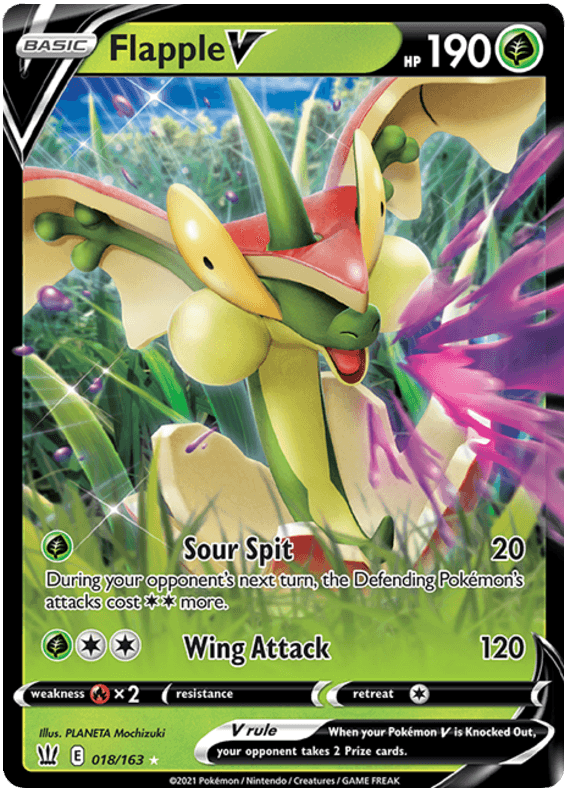 Flapple V (018/163) [Sword & Shield: Battle Styles] (Online Only)