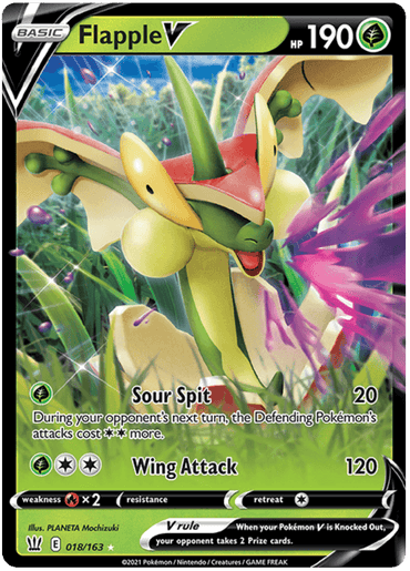 Flapple V (018/163) [Sword & Shield: Battle Styles] (Online Only)