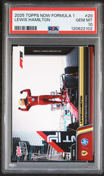 Graded 2025 Topps Now Formula 1 Lewis Hamilton #20 Racing Card PSA 10 Gem Mint (ONLINE ORDER ONLY)