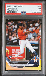 Graded 2025 Topps Now Cam Smith #84 Orange Foil /25 Rookie RC Baseball Card PSA 7 Near Mint (ONLINE ORDER ONLY)