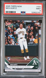 Graded 2025 Topps Now Nick Kurtz #101 Rookie RC Baseball Card PSA 9 Mint (ONLINE ORDER ONLY)
