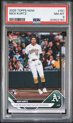Graded 2025 Topps Now Nick Kurtz #101 Rookie RC Baseball Card PSA 8 Near Mint (ONLINE ORDER ONLY)