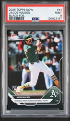 Graded 2025 Topps Now Jacob Wilson #61 Black Foil /10 Rookie RC Baseball Card PSA 9 Mint (ONLINE ORDER ONLY)