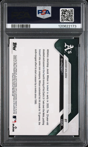 Graded 2025 Topps Now Jacob Wilson #61 Rookie RC Baseball Card PSA 9 Mint (ONLINE ORDER ONLY)