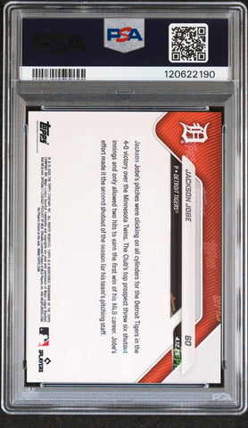 Graded 2025 Topps Now Jackson Jobe #60 Orange Foil /25 Rookie RC Baseball Card PSA 9 Mint (ONLINE ORDER ONLY)