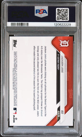 Graded 2025 Topps Now Jackson Jobe #60 Rookie RC Baseball Card PSA 9 Mint (ONLINE ORDER ONLY)