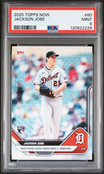 Graded 2025 Topps Now Jackson Jobe #60 Rookie RC Baseball Card PSA 9 Mint (ONLINE ORDER ONLY)