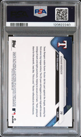 Graded 2025 Topps Now Kumar Rocker #78 Rookie RC Baseball Card PSA 10 Gem Mint (ONLINE ORDER ONLY)