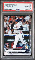 Graded 2025 Topps Now Cam Smith #58 Rookie RC Baseball Card PSA 10 Gem Mint (ONLINE ORDER ONLY)