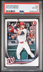 Graded 2025 Topps Bowman Dylan Crews #42 Rookie RC Baseball Card PSA 6 Excellent (ONLINE ORDER ONLY)