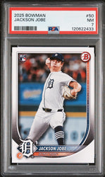 Graded 2025 Topps Bowman Jackson Jobe #50 Rookie RC Baseball Card PSA 7 Near Mint (ONLINE ORDER ONLY)