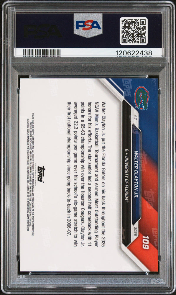 Graded 2024 Topps Bowman U Now Walter Clayton Jr. #109 Rookie RC Basketball Card PSA 10 Gem Mint (ONLINE ORDER ONLY)