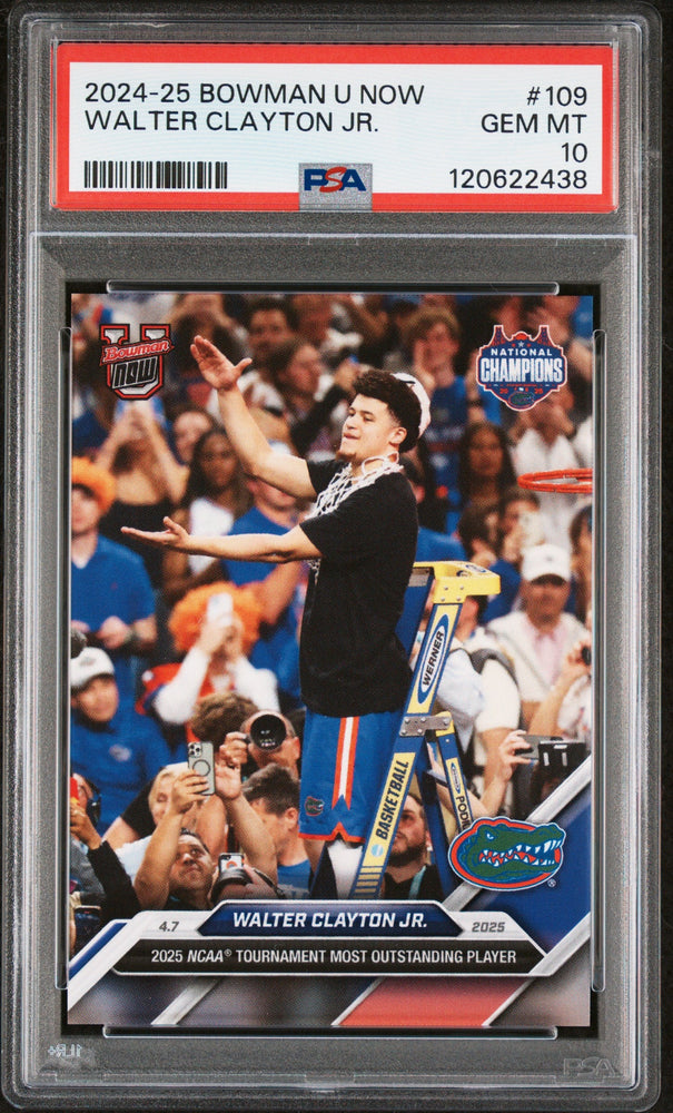 Graded 2024 Topps Bowman U Now Walter Clayton Jr. #109 Rookie RC Basketball Card PSA 10 Gem Mint (ONLINE ORDER ONLY)