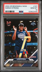 Graded 2024-25 Bowman U Now Sarah Strong #107 Rookie RC Basketball Card PSA 10 Gem Mint (ONLINE ORDER ONLY)