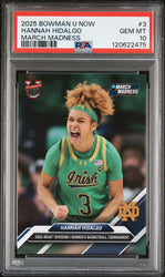 Graded 2025 Topps Bowman U Now Hannah Hidalgo #3 March Madness Rookie RC Basketball Card PSA 10 Gem Mint (ONLINE ORDER ONLY)