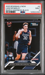 Graded 2025 Topps Bowman U Now Liam McNeeley #6 March Madness Black Rookie RC Basketball Card PSA 9 Mint (ONLINE ORDER ONLY)