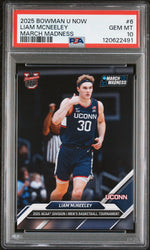 Graded 2025 Topps  Bowman U Now Liam McNeeley #6 March Madness Rookie RC Basketball Card PSA 10 Gem Mint (ONLINE ORDER ONLY)