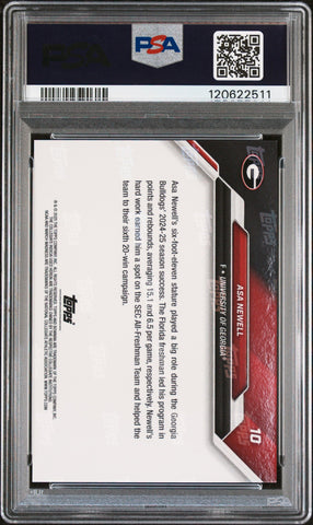 Graded 2025 Topps Bowman U Now Asa Newell #10 March Madness Rookie RC Basketball Card PSA 10 Gem Mint (ONLINE ORDER ONLY)