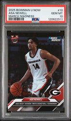 Graded 2025 Topps Bowman U Now Asa Newell #10 March Madness Rookie RC Basketball Card PSA 10 Gem Mint (ONLINE ORDER ONLY)