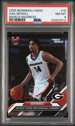 Graded 2025 Topps Bowman U Now Asa Newell #10 March Madness Rookie RC Basketball Card PSA 8 Near Mint (ONLINE ORDER ONLY)