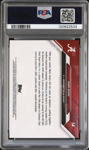 Graded 2025 Topps Bowman U Now Mark Sears #14 March Madness Rookie RC Basketball Card PSA 10 Gem Mint (ONLINE ORDER ONLY)