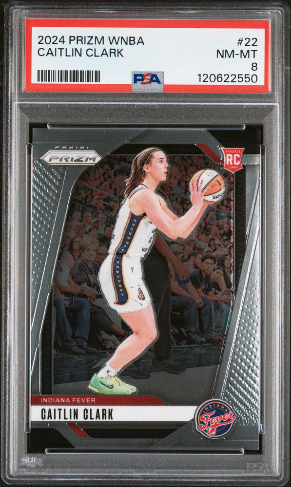 Graded 2024 Panini Prizm Wnba Caitlin Clark #22 Rookie RC Basketball Card PSA 8 Near Mint (ONLINE ORDER ONLY)